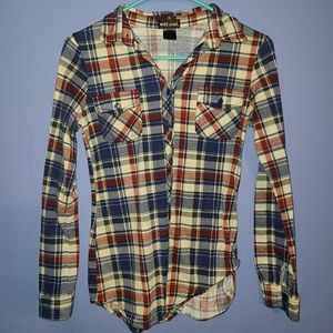 Wet Seal Plaid Button-Up